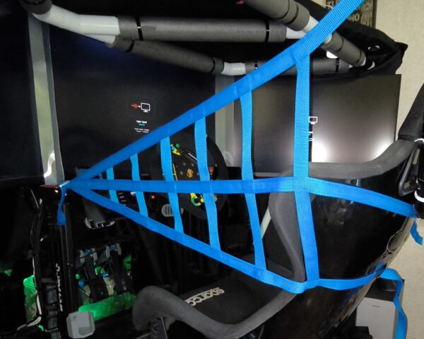 Blue SimRace Net with Quick-Release Buckle – 25mm, Double-Sided.