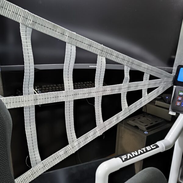 Silver SimRace Net with Quick-Release Buckle – 25mm, Double-Sided. - Image 2